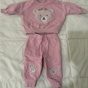 Huxbaby Pink Bear Kids Matching Set